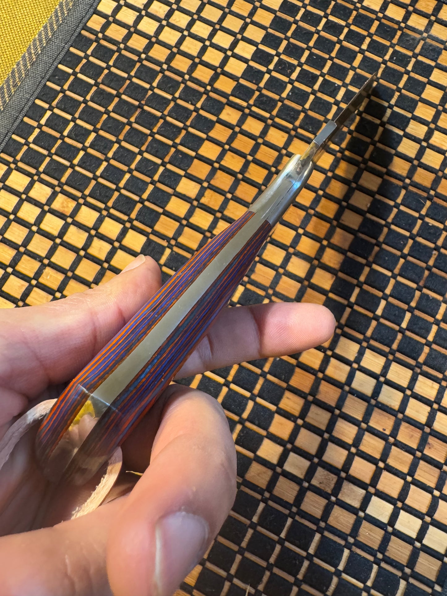 Damascus blade and Pakka handle