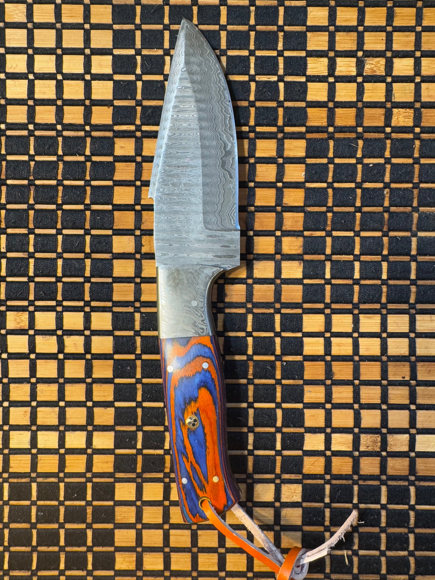 Damascus blade and Pakka handle