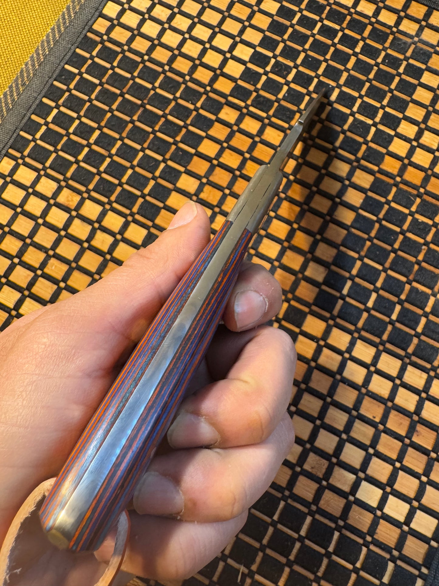 Damascus blade and Pakka handle