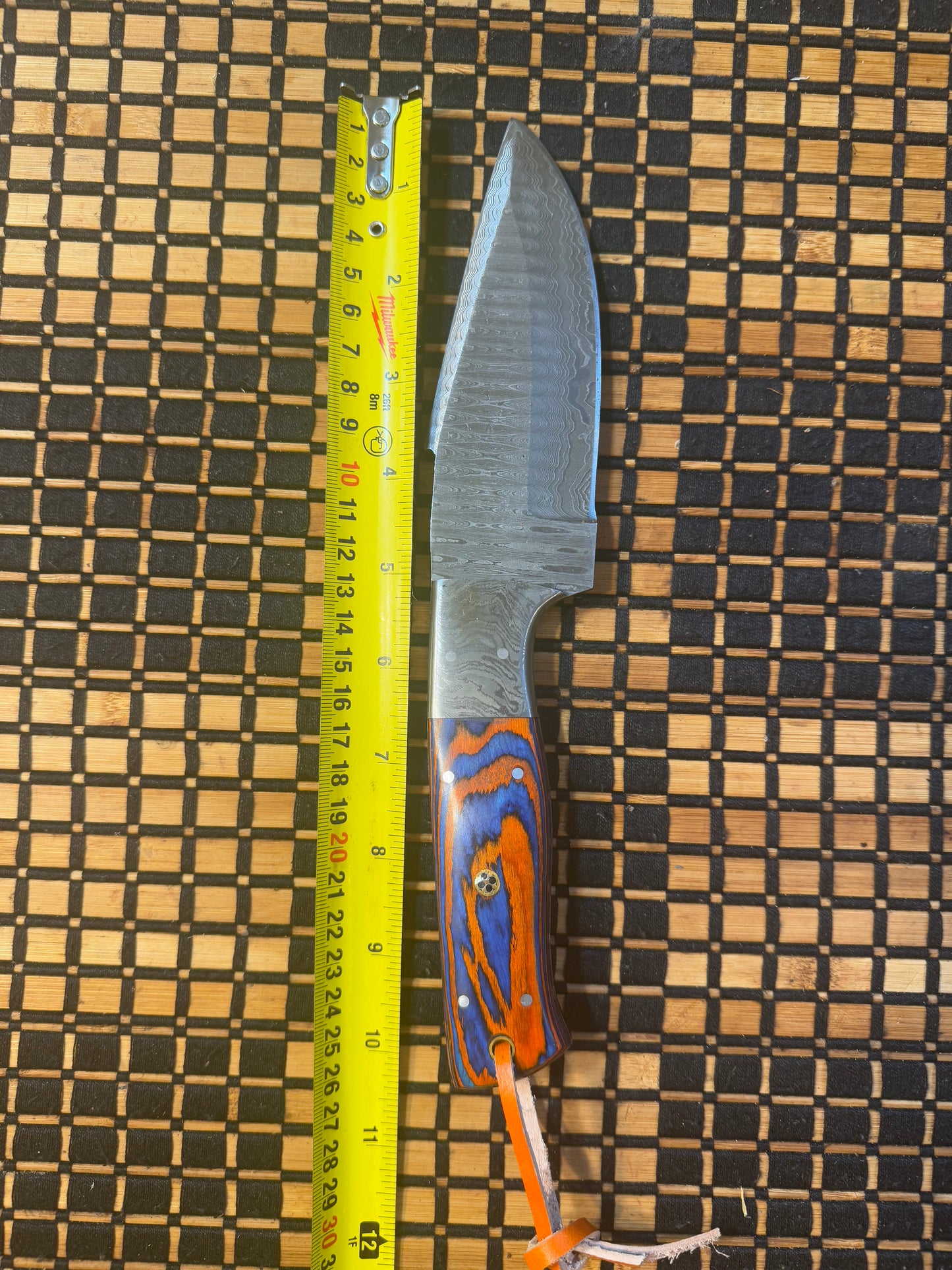 Damascus blade and Pakka handle